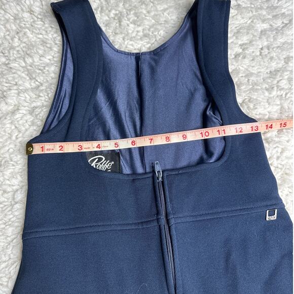 Roffe Skiwear Made in The USA Navy Sexy Bibs Snow Pants Gorpcore Outdoorsy - Picture 4 of 10